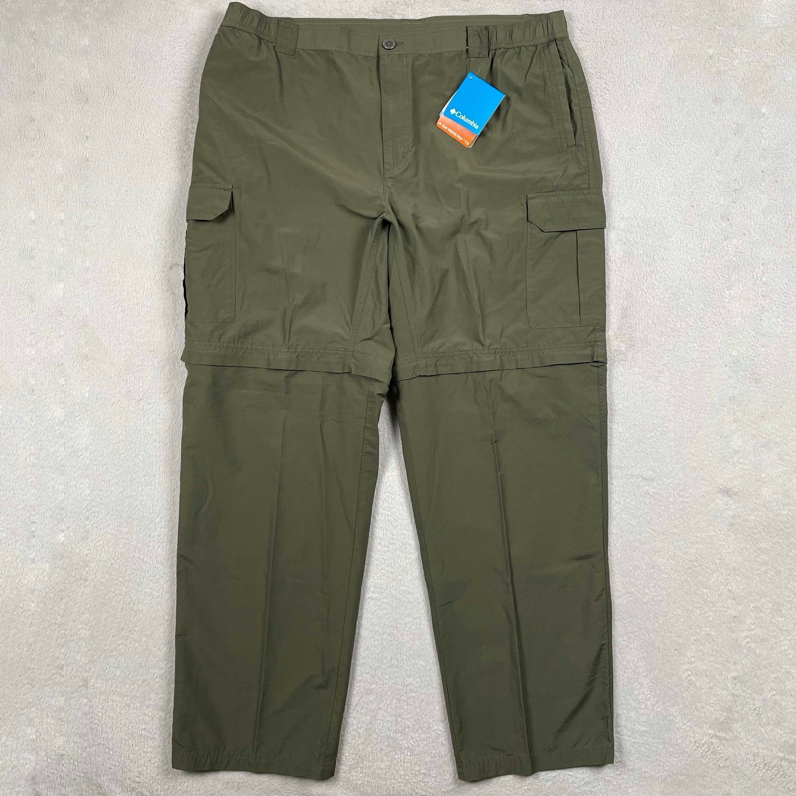 Men Xl Green Ripstop Hiking Upf 32" New