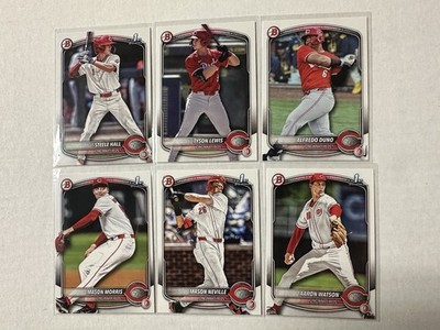 2025 Bowman Draft Reds RC Team Set Hall Lewis Duno Morris Neville Watson (6)