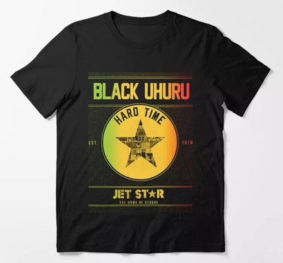 Hard Time Jet Star The Home Of Reggae Classic T-Shirt Black Uhuru Reggae