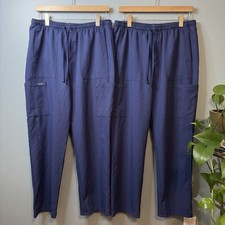 Bundle of 2 Men's Cherokee Scrub Pants - Navy Blue. EUC. Size Large Style CK279A