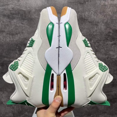 Nike Air Jordan 4 Retro Pine Green White Men Basketball Sneakers