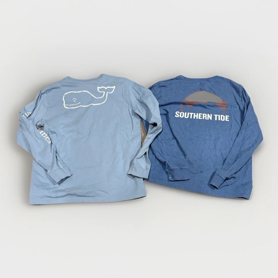 Southern Tide & Vineyard Vines Boys Long Sleeve T-shirt Pack Youth X-Large Tees - Image 4 of 4