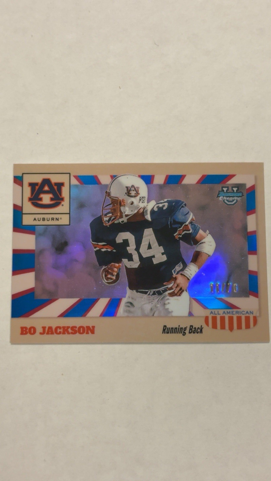 11/76 2025 Bowman University Chrome - 1955 All-American Bo Jackson #55AA-4