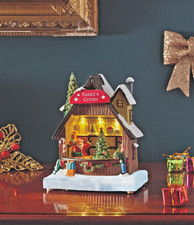 Santa's Grotto Snow Scene Christmas Decoration Xmas Décor 18 x 14.5cm 2571015