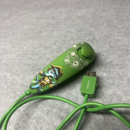 Power A Nintendo Wii Skylander Themed Nunchuck Wired Remote Control Green