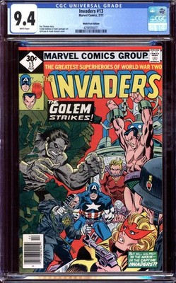 INVADERS #13 CGC 9.4 WHITE PAGES // MULTI PACK EDITION MARVEL 1977