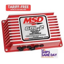 Msd Ignition 6421 Kit Red Aluminum 6al-2 Digital Ignition Box W2-step Rev Cont