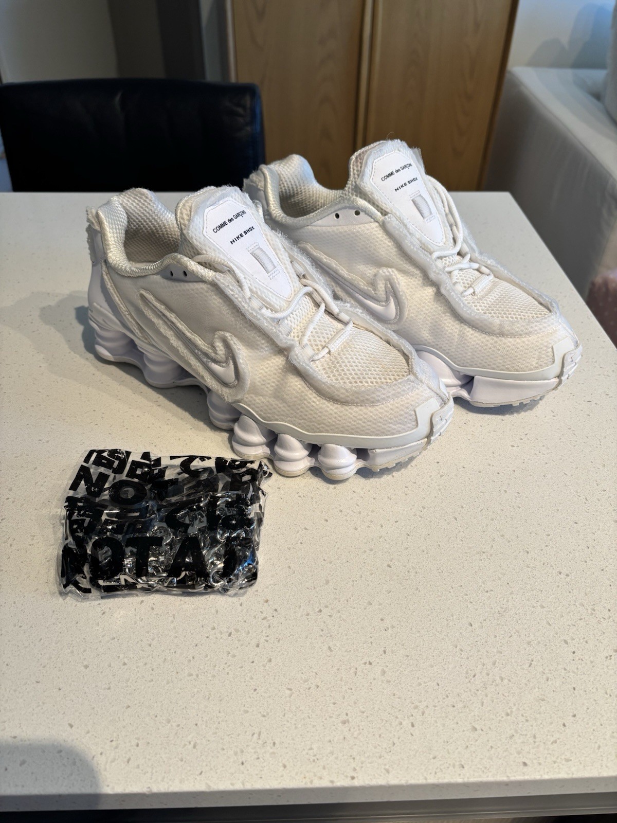 Nike Shox TL x Comme Des Garcons White Women's Sneakers with Box image 4