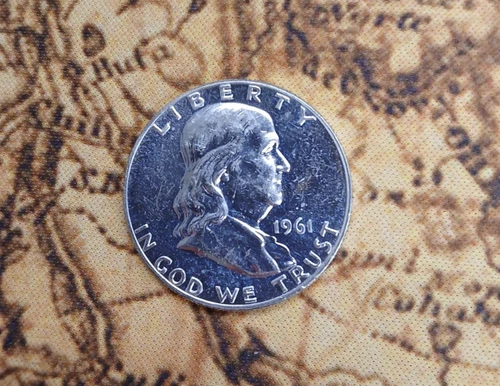 1961 Silver 90%  Proof Franklin Half Dollar   TP-10864