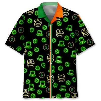 St. Patrick's Day Green Neon Irish Hawaiian Shirt Trendy Party Gift