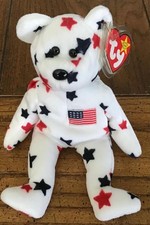 Ty Beanie Babies - Glory the Bear - Patriotic Bear - Vintage 1998 - Excellent