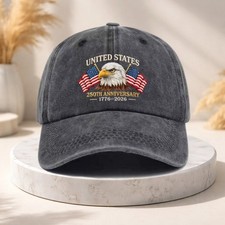 USA 250th Anniversary 1776-2026 Eagle Dad Hat, Personalized Patriotic Cap Gift