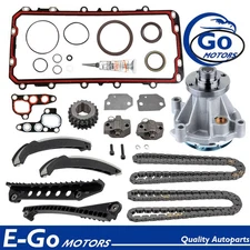 Water Pump Timing Chain Kit Oil Pan Filter Gasket For Ford Expedition F-350 5.4L