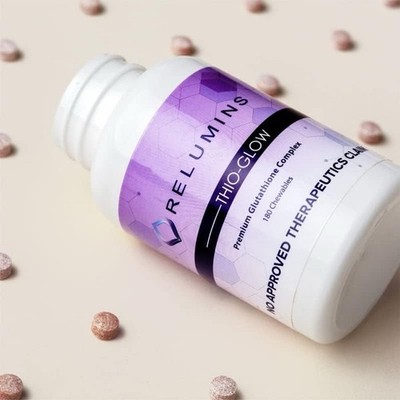 Relumins Thio-Glow Chewable Sublingual Glutathione Complex with Biotin, 180 ct | eBay Relumins Thio-Glow Chewable Sublingual Glutathione Complex with Biotin, 180 ct | eBay