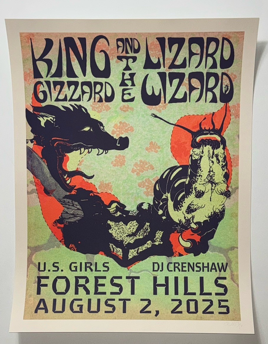 King Gizzard & The Lizard Wizard Forest Hills NY 8/2/25 Poster #'d