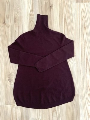 Brunello Cucinelli 100% Cashmere Turtleneck Sweater Burgundy Women's size XS