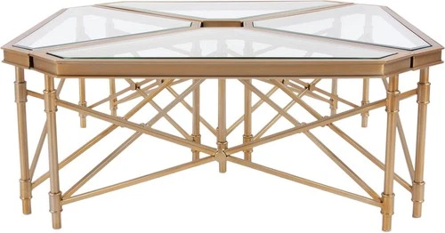 Elegant Wertheimer Modular Gold Coffee Table - Picture 6 of 6