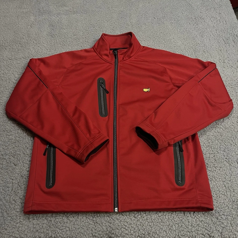 Chaqueta Zero Restriction Para Hombre Mediana Roja Cremallera Completa Augusta Masters Tour Series Foto 2 de 4