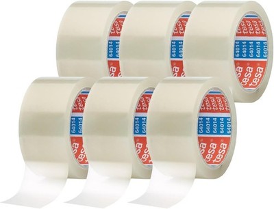 Tesapack im (6er Pack - je 66 m) - Geräuscharmes Paketklebeband zum Verpacken
