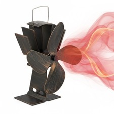 Oven fan Heat Distribution Device Low Noise Portable Stove Fan Fireplace Fan