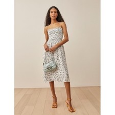 Reformation Sable Floral Smocked Spaghetti Strap Cottagecore Sundress Size S