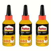 Pattex Holzleim Express 3X 75 G Schnell Trocknender Holzkleber Transparent