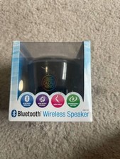 iLive Blue iSB14B Portable Bluetooth Speaker Color Changing Glow Ring LEDs New 