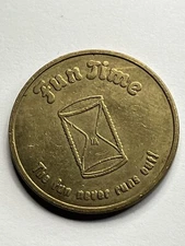 Vintage Fun Time Arcade Token Hour Glass Defunct #tb1