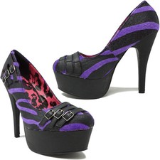 ABBEY DAWN Zebbie Buckle UK7 - 13.2 cm Ladies Shoes high heels Platform Vegan