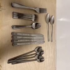 21 Piece 4 Place Setting Stainless Steel Silverware Starter Set Miss Matched