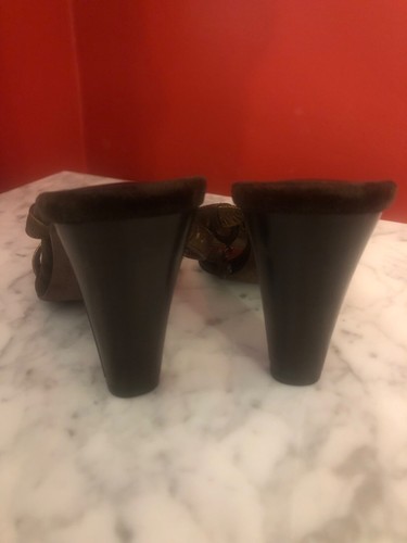 NEW Donald Pliner Couture High Heel Shoes Sandals Italy Metallic Bronze Designer - Picture 18 of 24
