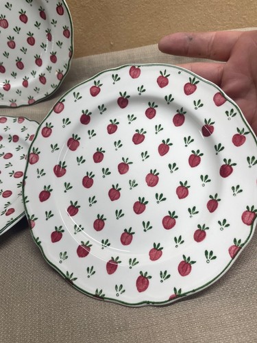 Johnson Brothers set of 8 Plates 8" in size England Bordeaux apple pattern - Picture 21 of 23
