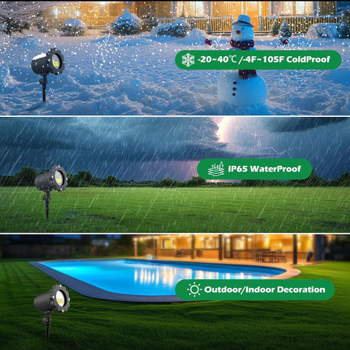 Laser Christmas Projector Lights Outdoor, 3 Color Christmas Laser Light Outdoor - Picture 3 of 7