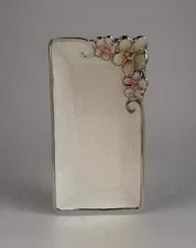 D' Lusso Designs Ceramic Serving Platter Dish Trinkets Floral Design