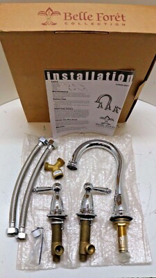 Belle Foret 2 Handle High Arc Roman Bath Tub Filler Faucet Chrome N460 01CP