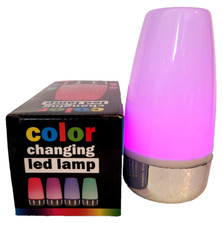 Color Changing LED Lamp Portable Battery Operated 4 Colors Relaxing Red Purple
