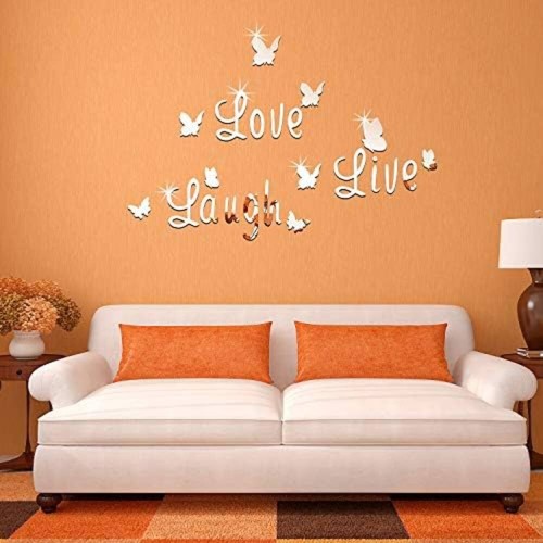 Wall Sticker Live Laugh Love Flower Butterfly Quotes Wall Decals Wall Art Mural. - Picture 5 of 18