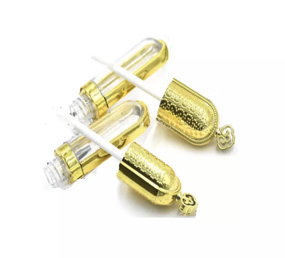 Tubos de brillo labial corona dorada de 10 piezas vacíos - Vendedor de EE. UU. - Foto 2 de 3