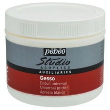 Pebeo Studio Gesso Primer White - 250ml, 500ml, 1 Litre, 4 Litre