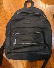 The Honest Company Vegan Leather Black City Diaper Bag Backpack