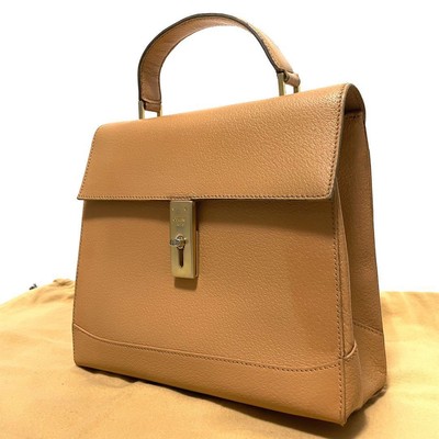 CELINE Seau Mini Hand bag 16 seize Gold Hardware Vintage brown gold authentic