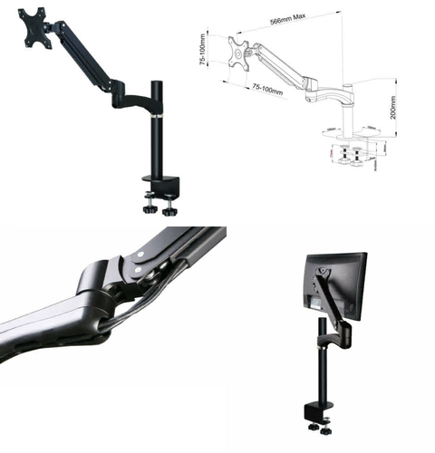 GSA12S Gas Powered Monitor Arm Desk 