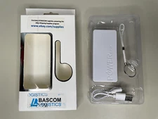 Bascom Logistics Mobile Power Bank 1000mA Brand New Portable Power White