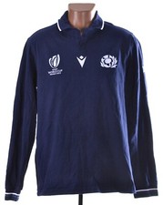 SCOTLAND 2023 WORLD CUP RUGBY UNION POLO SHIRT MACRON SIZE XL ADULT