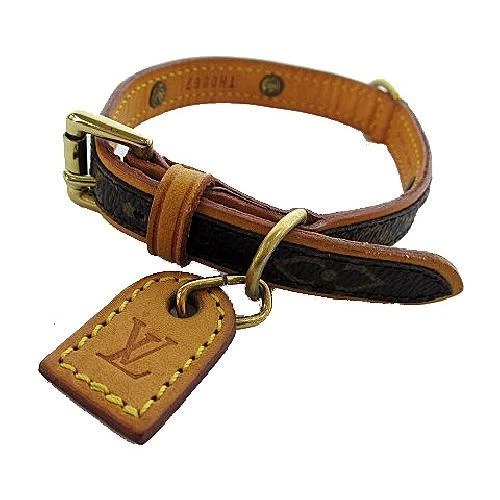 LOUIS VUITTON M69083 Monogram Ebene Collier Baxter PM Small Dog Collar