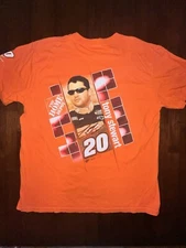 🏁Vintage 2005 Tony Stewart #20 WINNERS CIRCLE Tag Size LARGE Orange Shirt🏎️
