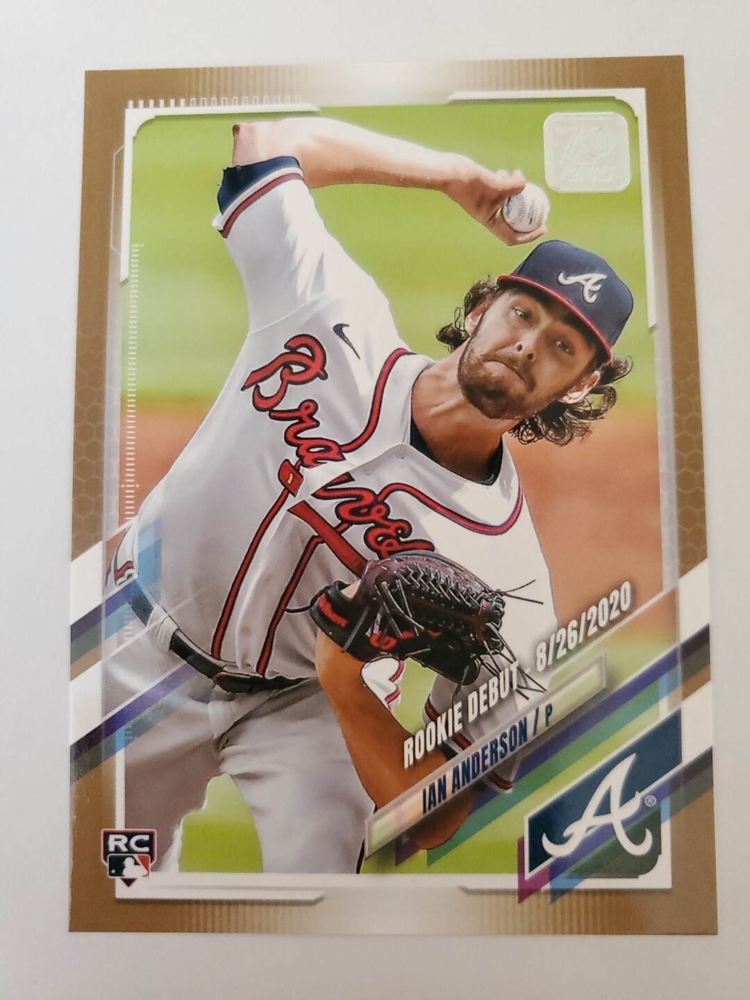 Ian Anderson 2021 Topps Update RC #US60 Gold Parallel Rookie Debut Braves /2021
