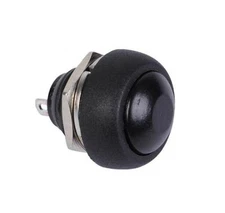 20pcs Black Mini Switch 12mm Waterproof momentary Push button Switch 250V 10A 