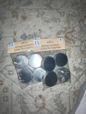 8pk 2.9" Round Metal Storage Containers Crafts Trinkets Survival Kits Fishing