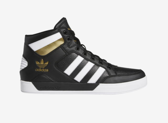 Size 8.5 - adidas Hard Court High Black White Gold for sale online | eBay